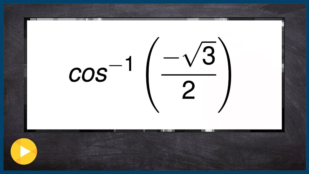 Evaluate inverse trig functions without a calculator Math